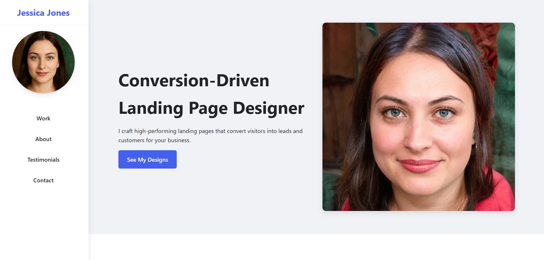 Minimalist & Adaptable portfolio template preview