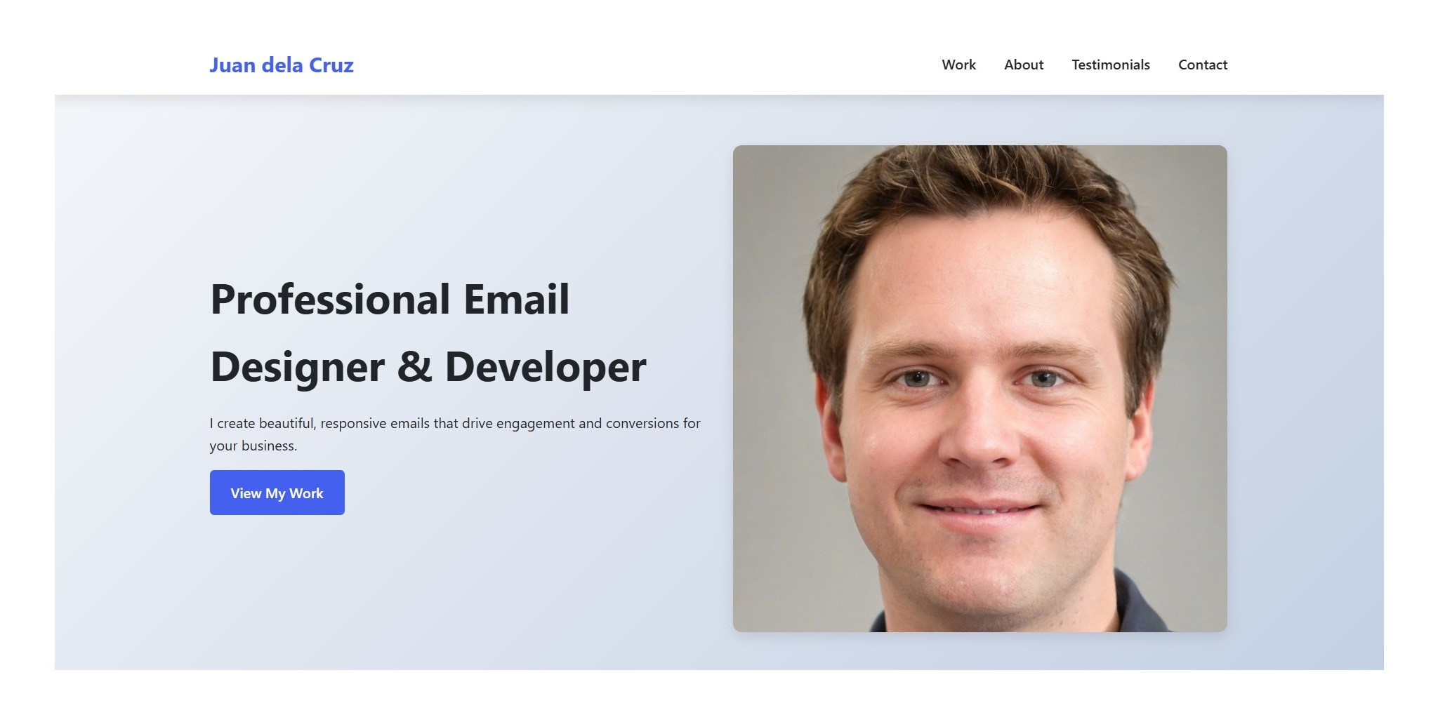 Simple Profile portfolio template preview
