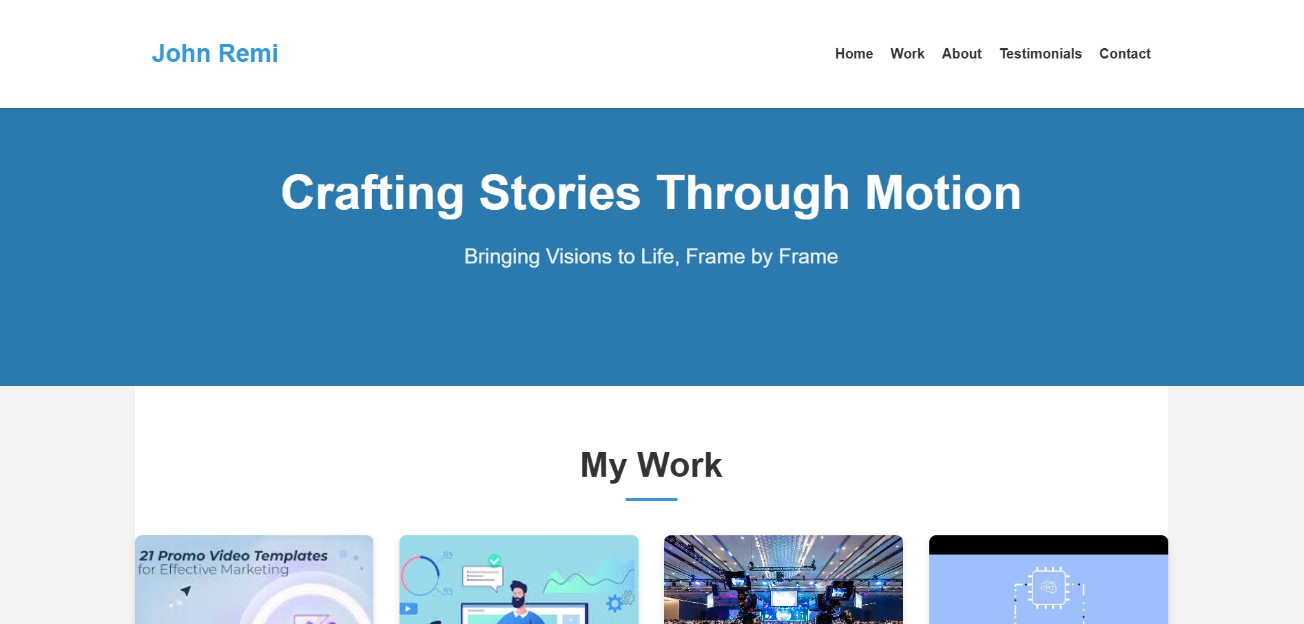 Structured Layout portfolio template preview