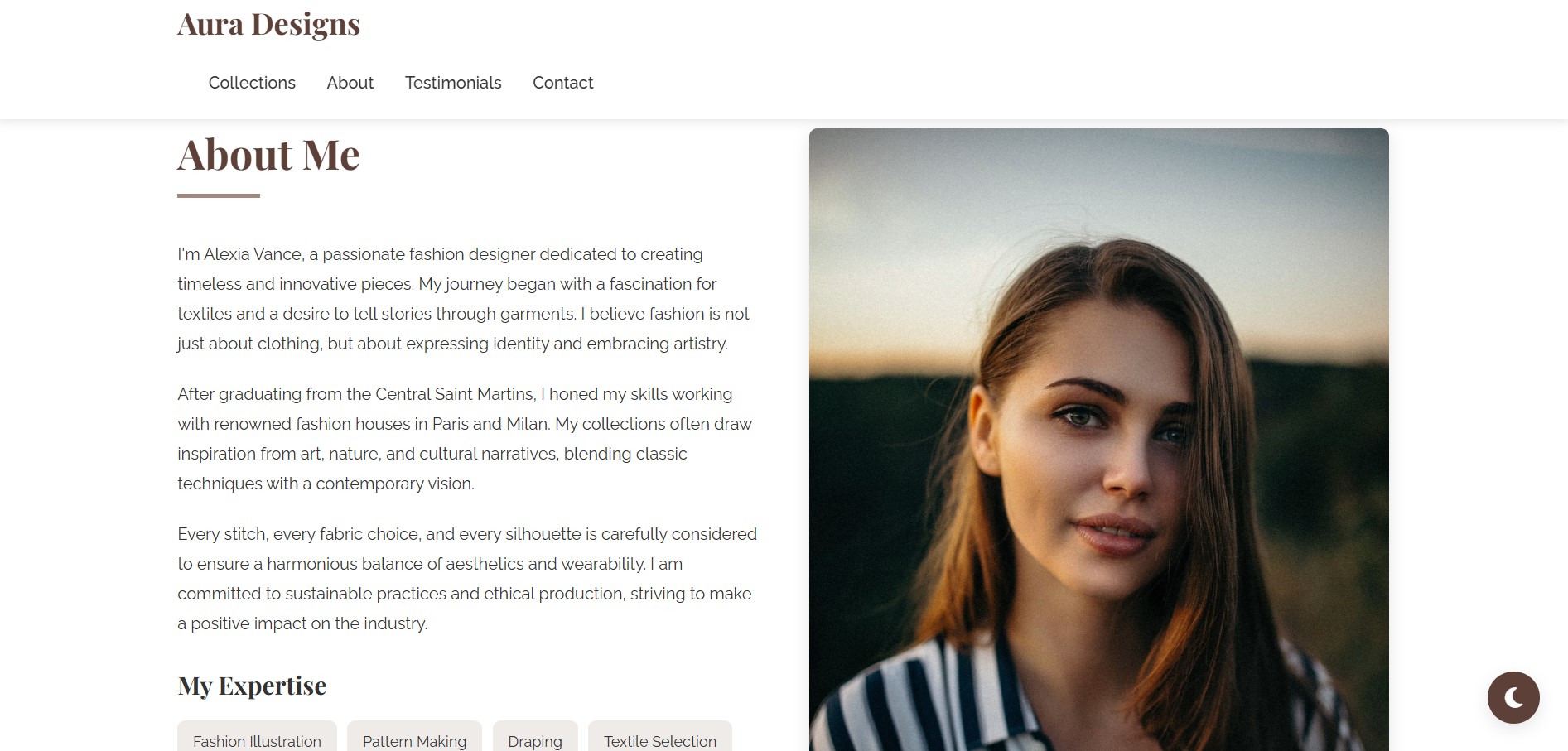 Elegant Gallery portfolio template preview