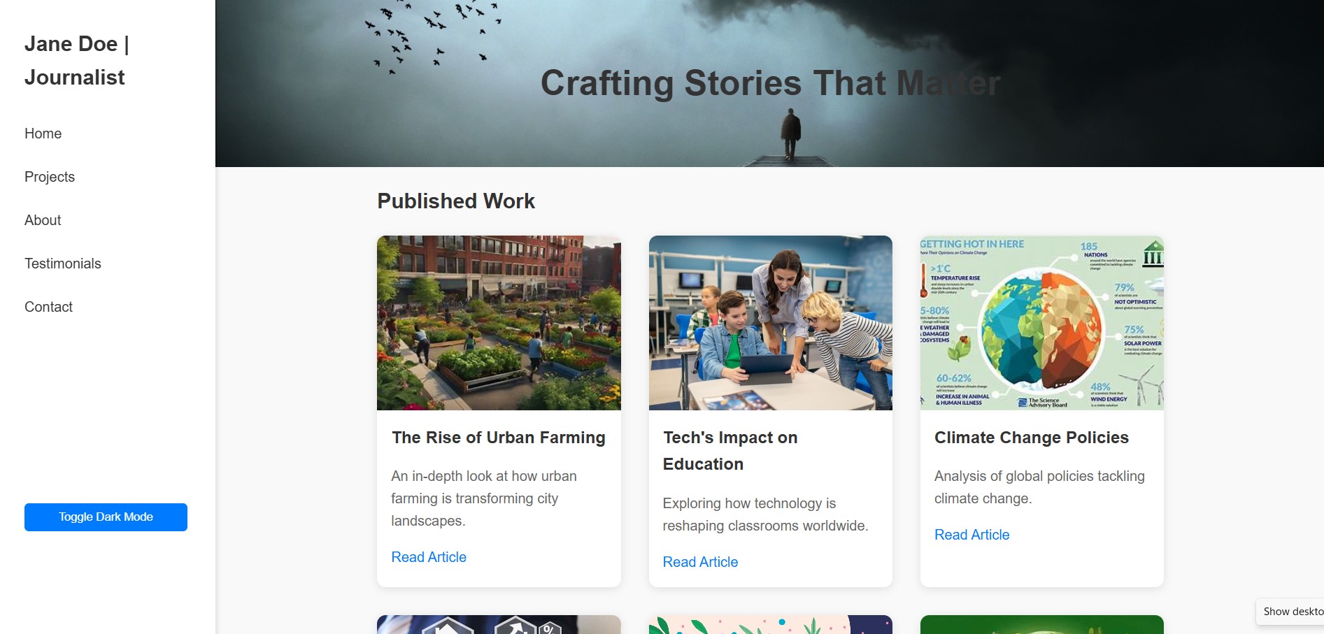 Professional & Interactive portfolio template preview