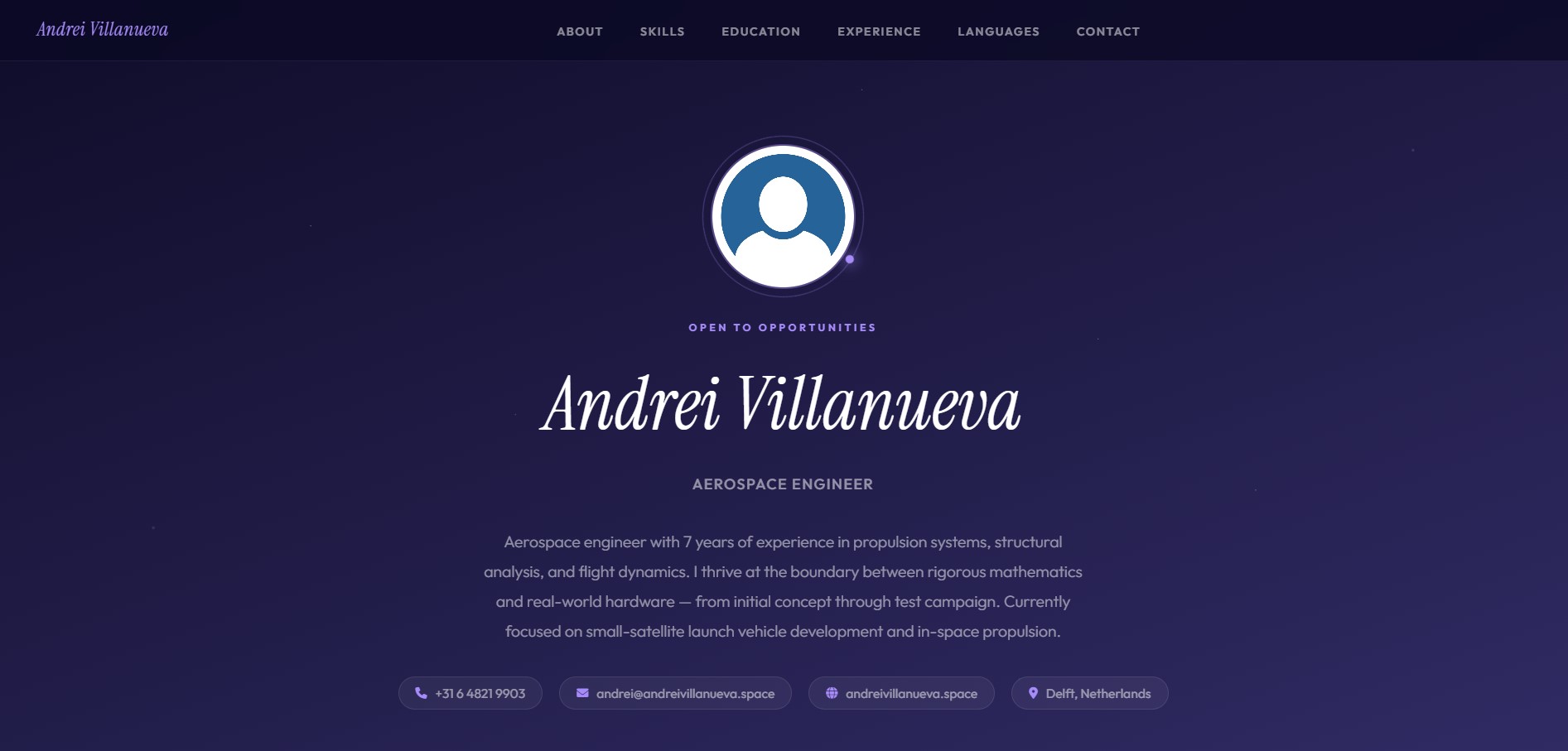 Ember resume template preview