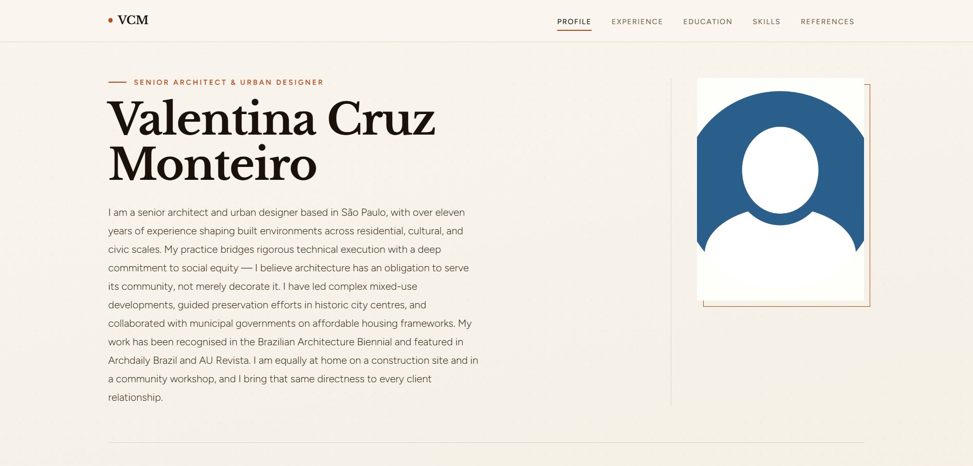 Obsidian resume template preview