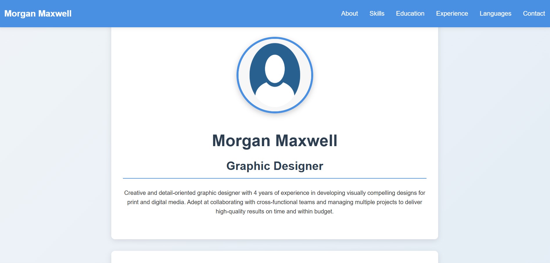 Executive resume template preview