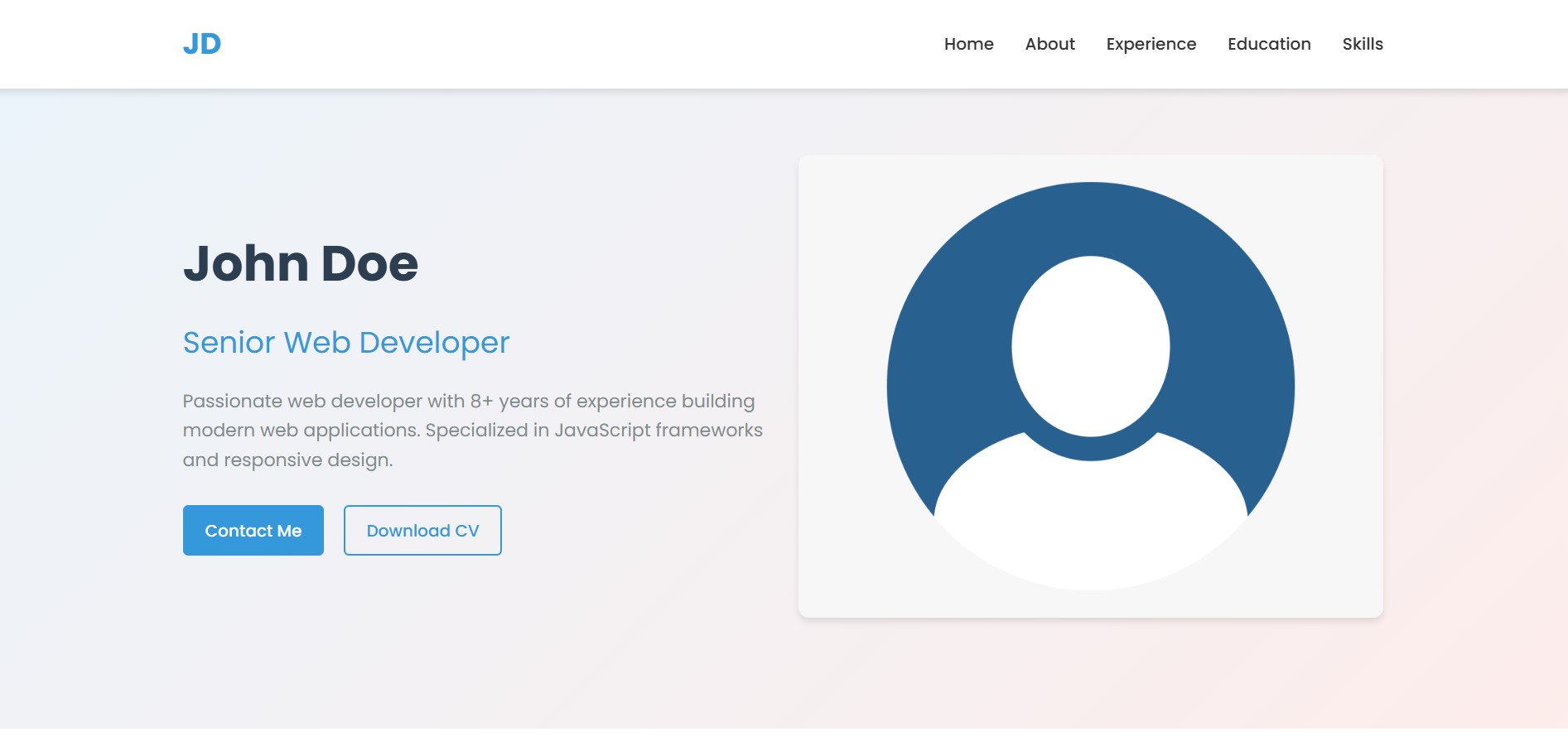 SkillFocus resume template preview